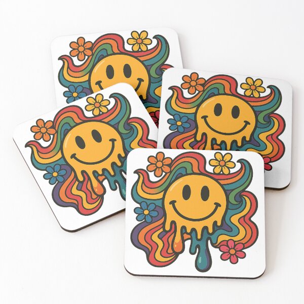 Item preview, Melting Smiley Psychedelic Retro Design designed and sold by NAVOZKA.