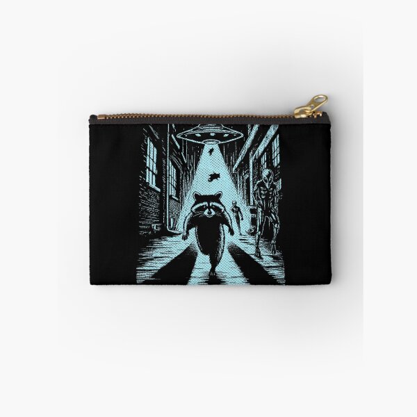 Item preview, Raccoon Running Alien And UFO Skyblue designed and sold by Jcat7.