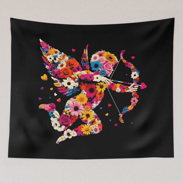 Item preview, Flowery Cupid shoots love arrows designed and sold by Channel1Design.