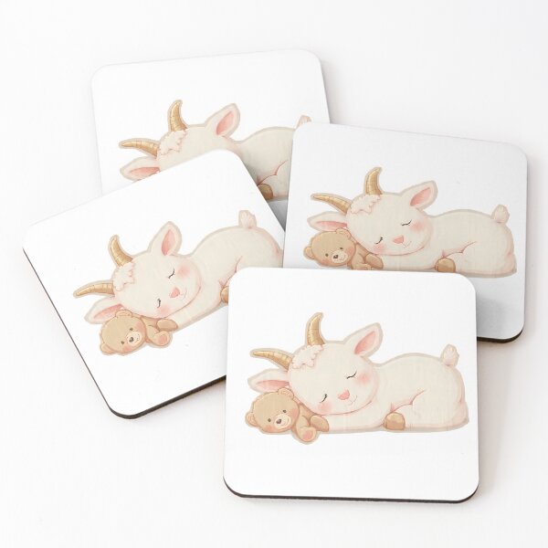 Item preview, Cute Baby Goat Kawaii Pastel Sticker designed and sold by StickySarcasm.
