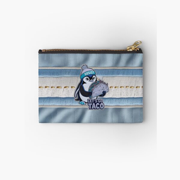 Item preview, RESIST Penguin Taco Patch  Fun Embroidered Design designed and sold by ArtDesignTp.