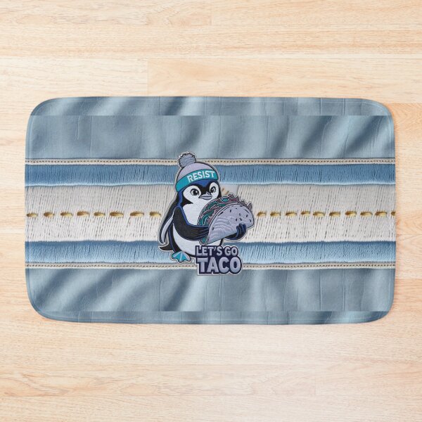 Item preview, RESIST Penguin Taco Patch  Fun Embroidered Design designed and sold by ArtDesignTp.