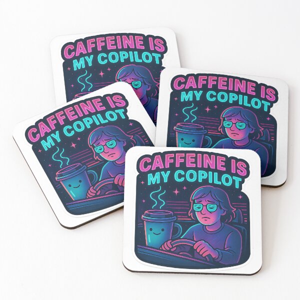 Item preview, Caffeine is My Copilot designed and sold by Throwback Trends.