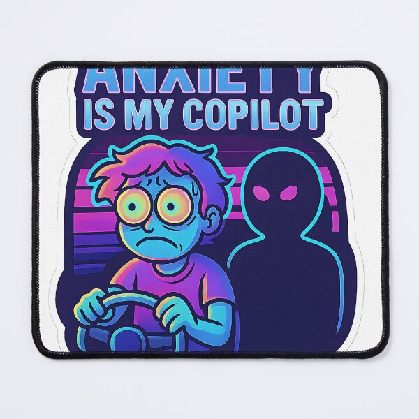 Item preview, Anxiety is My Copilot designed and sold by Throwback Trends.