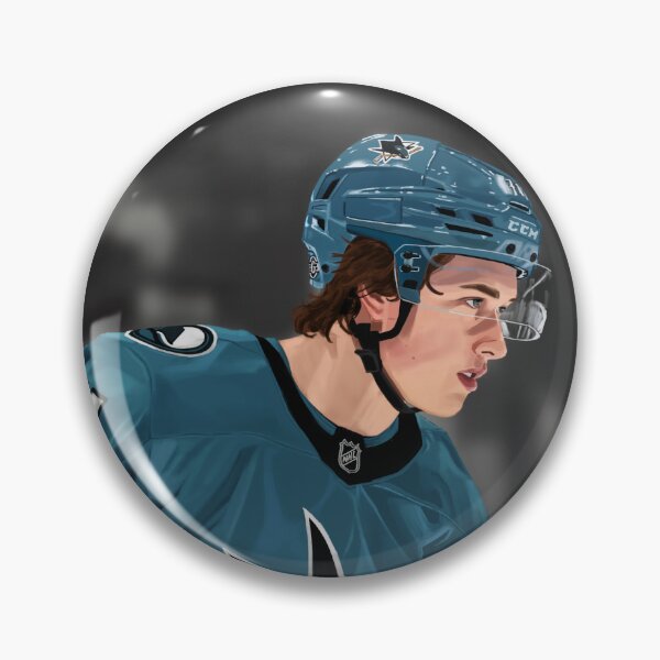 Item preview, “the future is teal” macklin celebrini portrait designed and sold by notbelovd.