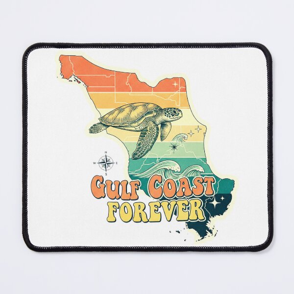 Item preview, Gulf Coast Forever - Retro Sea Turtle Design for Beach Lovers designed and sold by AfniGar Prints.