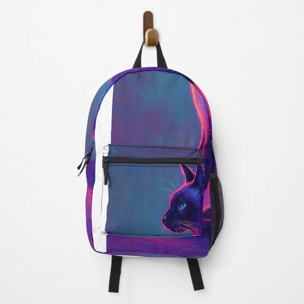 Item preview, Neon Glow Siamese Cat – Futuristic Vaporwave Pet Art designed and sold by davidsharp1623.
