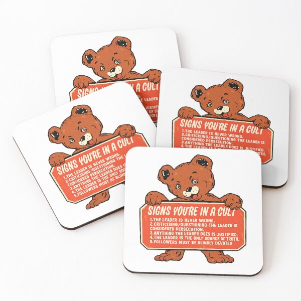 Item preview, Signs You’re In A Cult Funny Bear Political Satire  designed and sold by The Junto Shop.