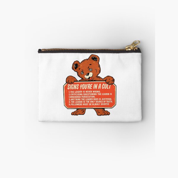 Item preview, Signs You’re In A Cult Funny Bear Political Satire  designed and sold by The Junto Shop.