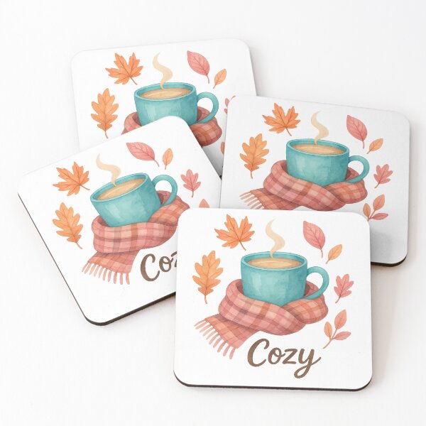 Item preview, Cozy Autumn Vibes – Watercolor Mug, Scarf & Fall Leaves Illustration designed and sold by Joyloom.