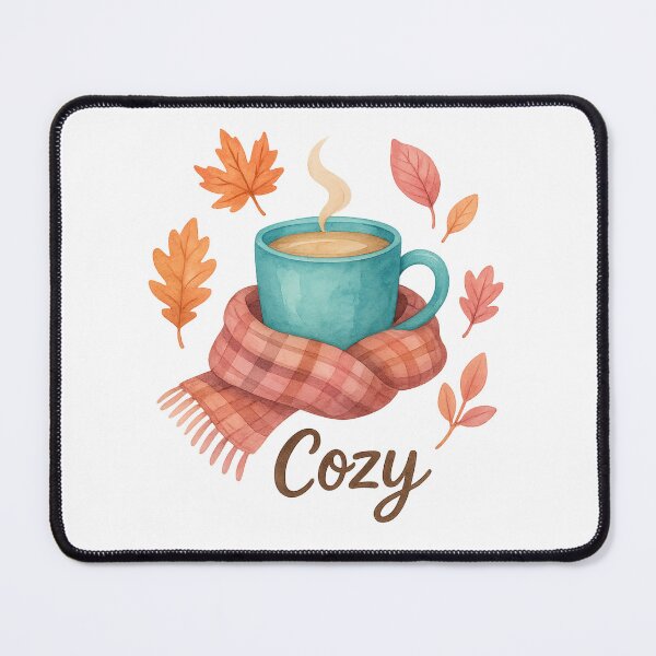 Item preview, Cozy Autumn Vibes – Watercolor Mug, Scarf & Fall Leaves Illustration designed and sold by Joyloom.