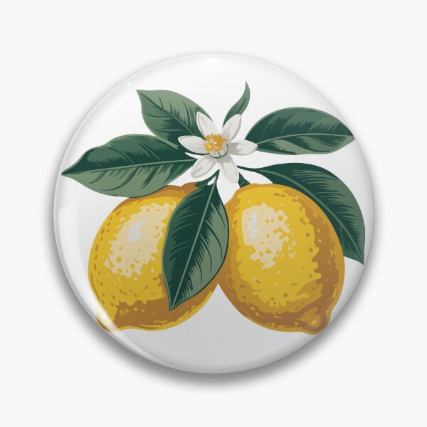 Item preview, Vintage Lemons with Blossoms – Botanical Citrus Art designed and sold by dijjaboutique.