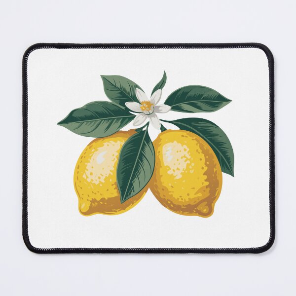 Item preview, Vintage Lemons with Blossoms – Botanical Citrus Art designed and sold by dijjaboutique.