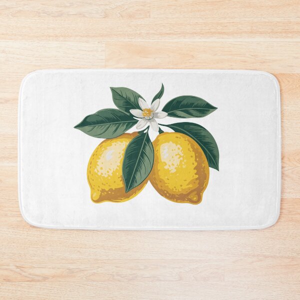 Item preview, Vintage Lemons with Blossoms – Botanical Citrus Art designed and sold by dijjaboutique.