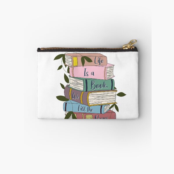 Item preview, “Life Is a Book” Stacked Book Illustration designed and sold by CmpsDesigns .