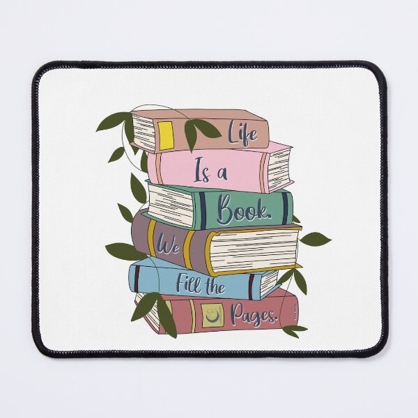 Item preview, “Life Is a Book” Stacked Book Illustration designed and sold by CmpsDesigns .