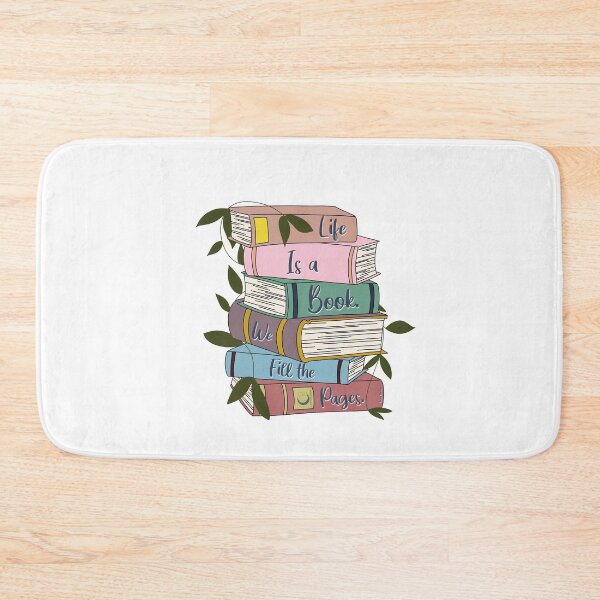 Item preview, “Life Is a Book” Stacked Book Illustration designed and sold by CmpsDesigns .