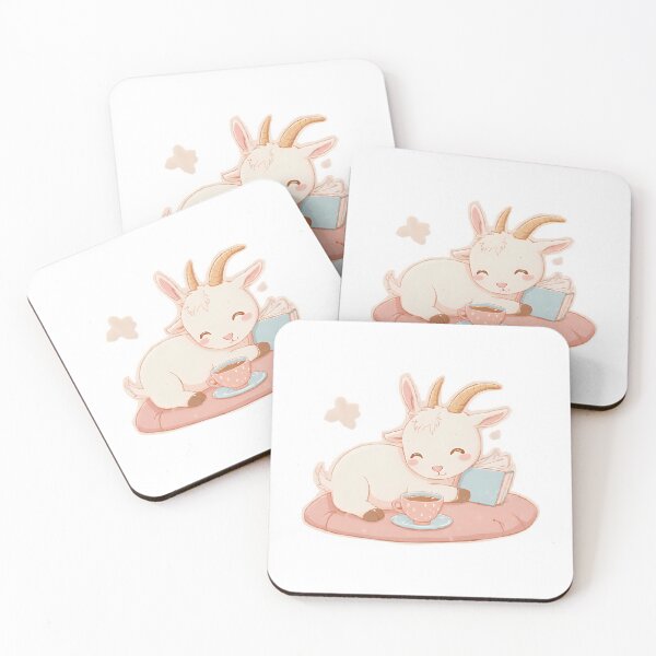 Item preview, Cute Baby Goat Kawaii Pastel Sticker designed and sold by StickySarcasm.