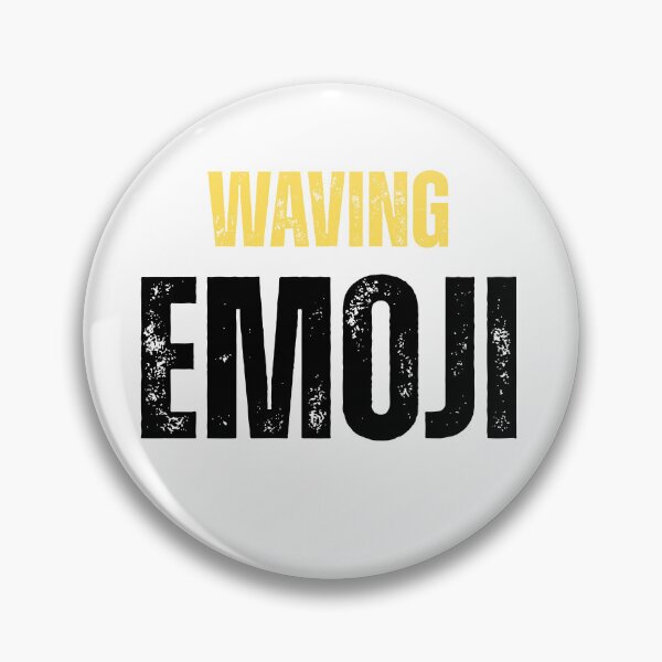 Item preview, Waving Emoji | Distressed Bold ‘Hello’ Graphic for Friendly & Positive Vibes designed and sold by Wooden Pants Creations.