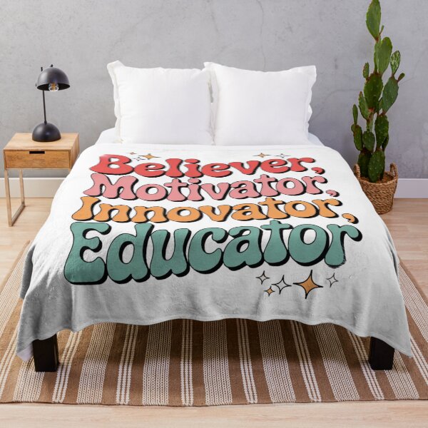 Item preview, Believer, Motivator, Innovator, Educator – Inspiring Teacher Quote designed and sold by artcultreone.