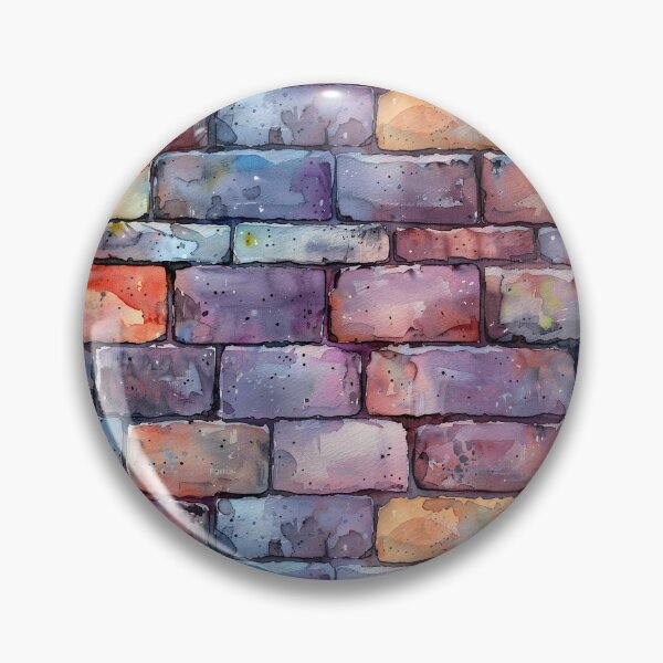 Item preview, Watercolor Brick Wall in Vibrant Hues designed and sold by NTGUILTY.