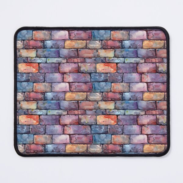 Item preview, Watercolor Brick Wall in Vibrant Hues designed and sold by NTGUILTY.