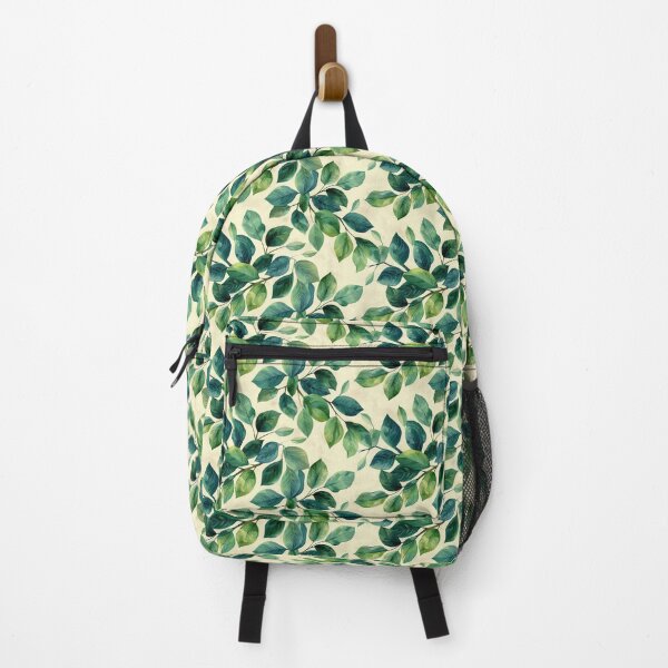 Item preview, Watercolor Green Leaves on Cream Background designed and sold by NTGUILTY.