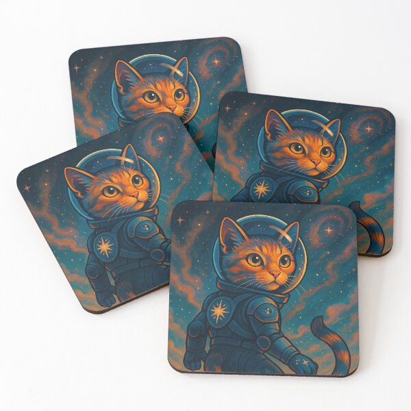 Item preview, Space Kitty – Galactic Explorer Cat Art designed and sold by Mo & Ko Design.