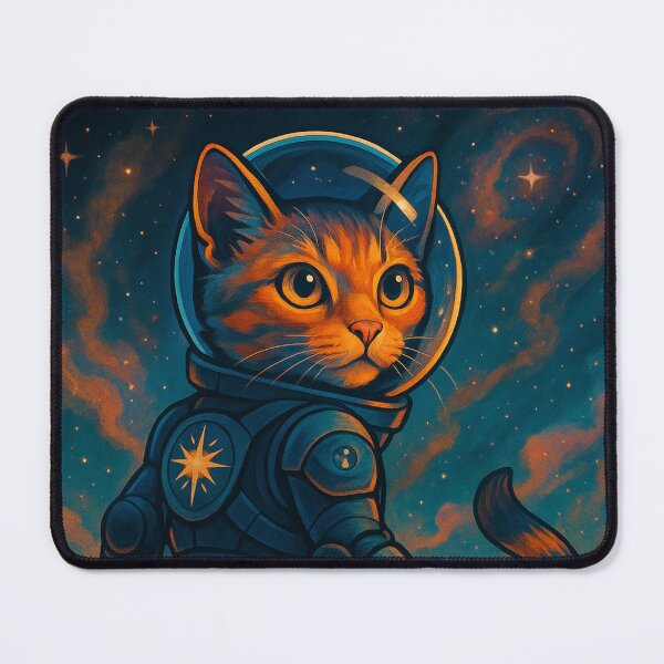 Item preview, Space Kitty – Galactic Explorer Cat Art designed and sold by Mo & Ko Design.