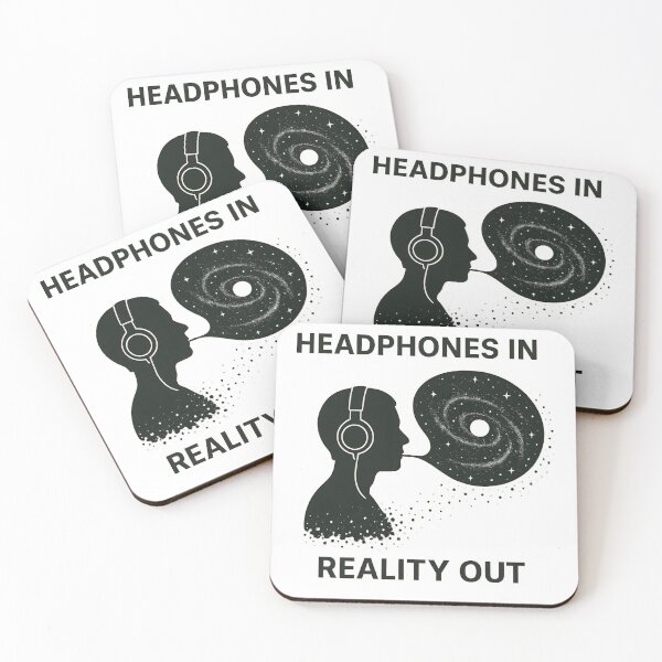 Item preview, Headphones In Reality Out – Escape Into Music Galaxy Design designed and sold by VoidBloom Studio.
