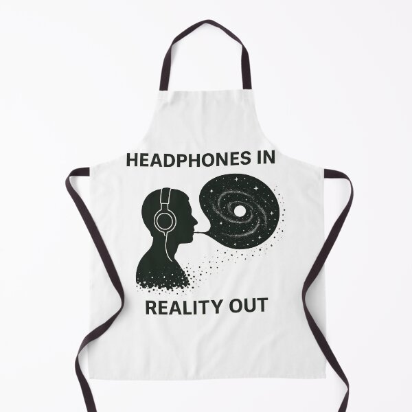 Item preview, Headphones In Reality Out – Escape Into Music Galaxy Design designed and sold by VoidBloom Studio.