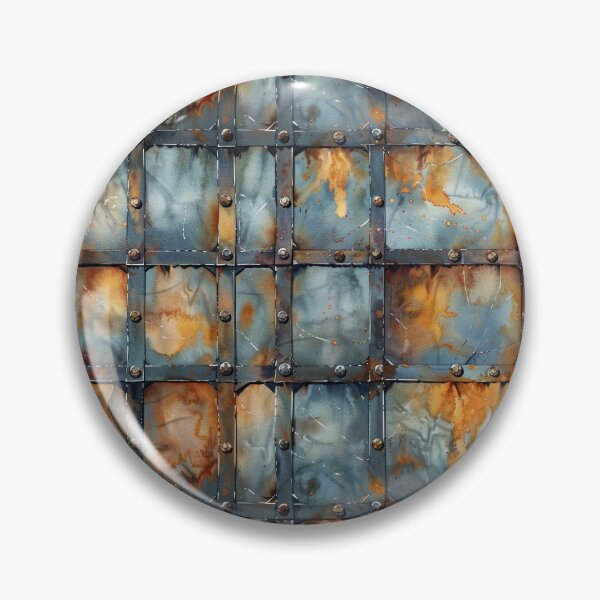 Item preview, Rusted Metal Plates with Rivets and Grid designed and sold by NTGUILTY.