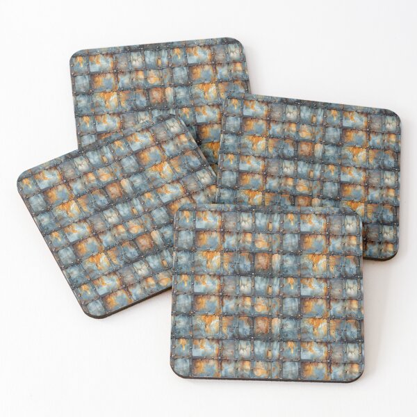Item preview, Rusted Metal Plates with Rivets and Grid designed and sold by NTGUILTY.