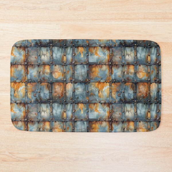 Item preview, Rusted Metal Plates with Rivets and Grid designed and sold by NTGUILTY.
