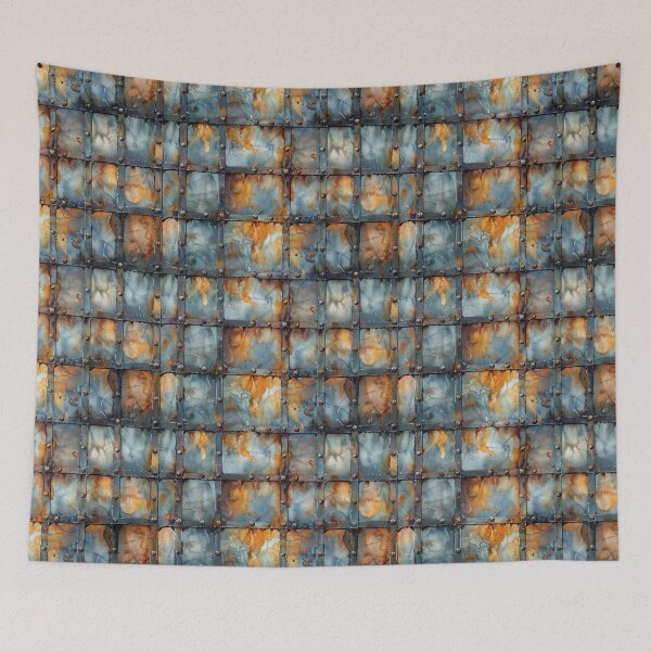 Item preview, Rusted Metal Plates with Rivets and Grid designed and sold by NTGUILTY.
