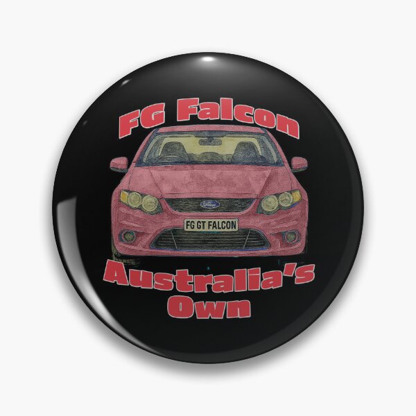 Item preview, FG GT Falcon red front view Australias Own car art designed and sold by Michael van der Hoorn.
