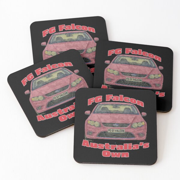Item preview, FG GT Falcon red front view Australias Own car art designed and sold by Michael van der Hoorn.