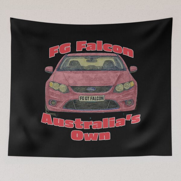 Item preview, FG GT Falcon red front view Australias Own car art designed and sold by Michael van der Hoorn.