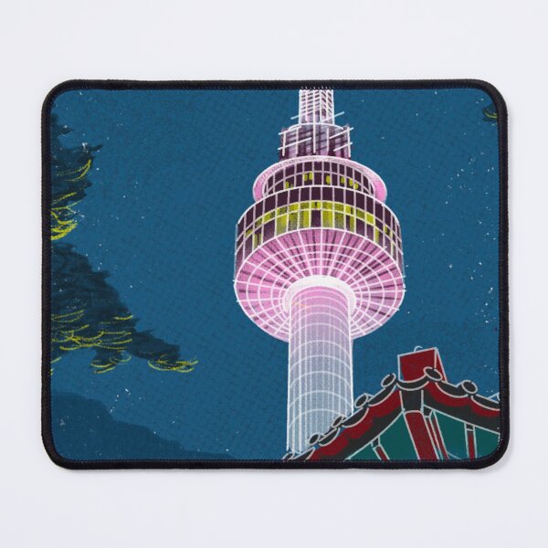 Item preview, Handrawn Seoul Tower Stamp Design designed and sold by Cat-and-Panda.