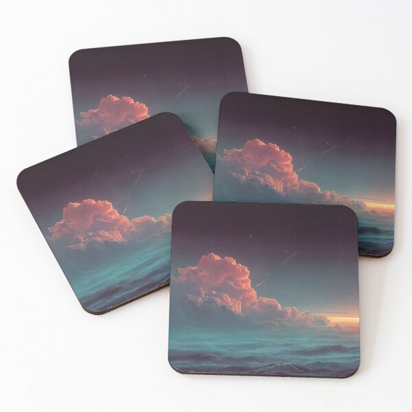 Item preview, Surreal Sunrise Over Glowing Cloudscape with Distant Planet designed and sold by Carlos Monteiro.