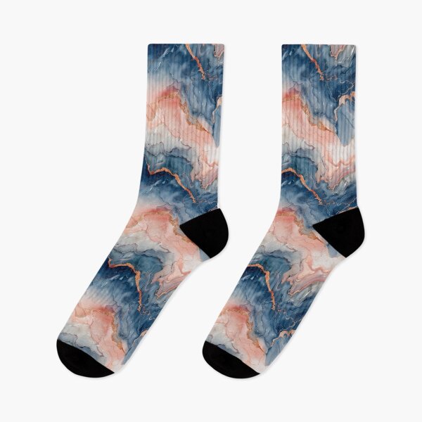 Item preview, Abstract Blue and Rose Gold Marble with Glitter designed and sold by NTGUILTY.