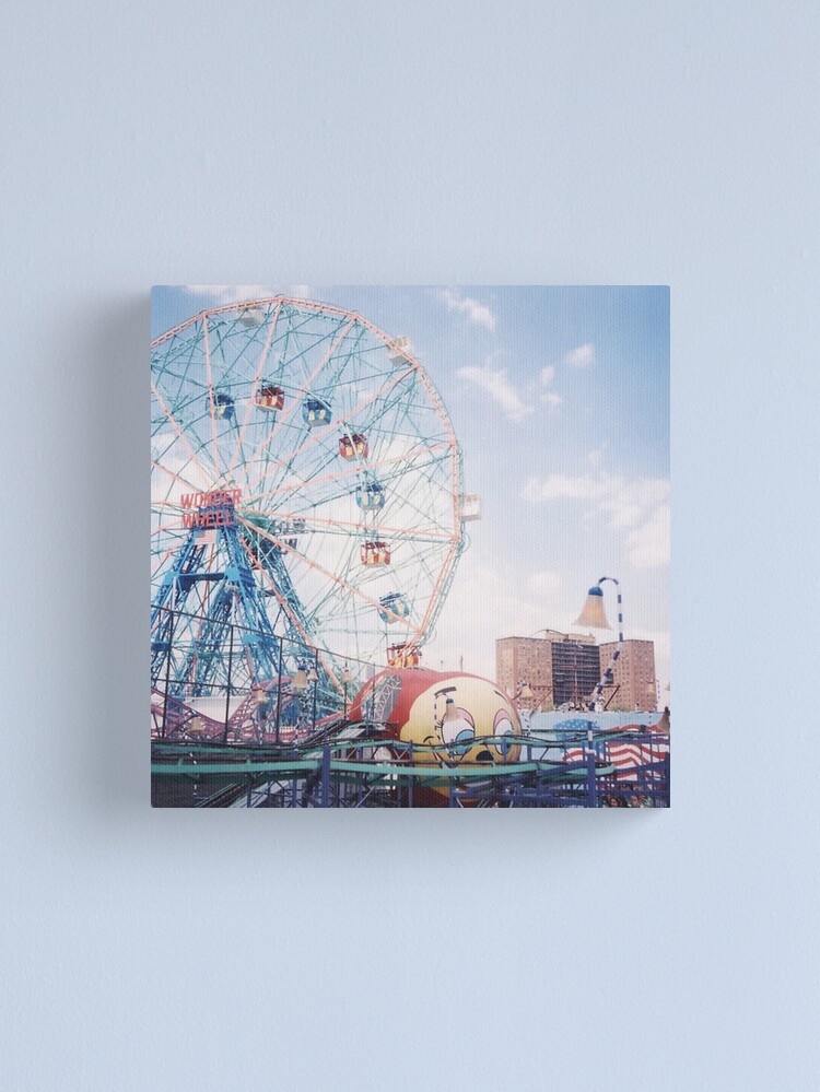 Thumbnail 2 of 3, Canvas Print, Coney Island designed and sold by jdempsey.