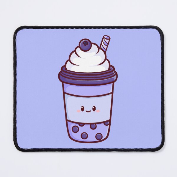 Artikelvorschau, Blaubeer-Boba-Kawaii-Getränk – Süßes Bubble-Tea-Design entworfen und verkauft von Magsu.art.