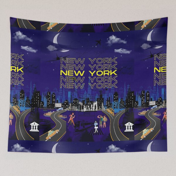 Item preview, NEW YORK, NEW YORK, NEW YORK Original Graphic Art designed and sold by BrightrDayMusicArt.