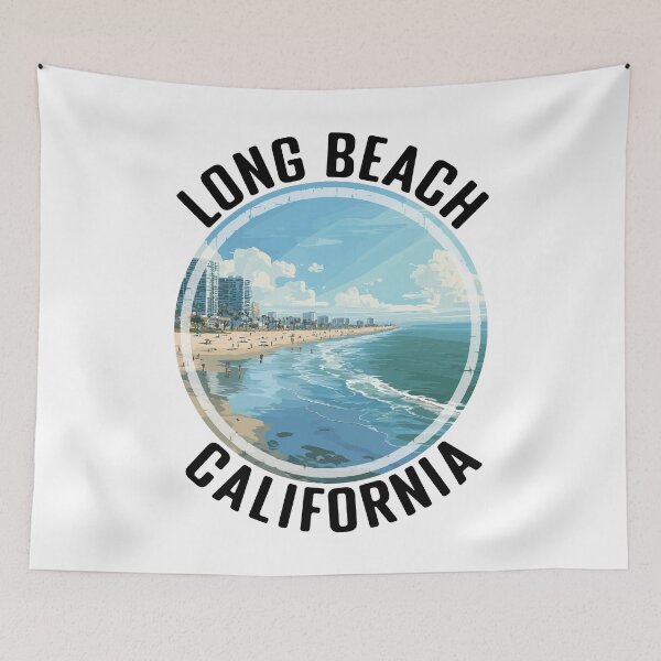 Item preview, Long Beach - California (with Black Lettering) designed and sold by VelvetRoom.