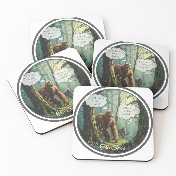 Item preview, "The Sass – Bigfoot Texting Hand Humor"  designed and sold by vwalterson.