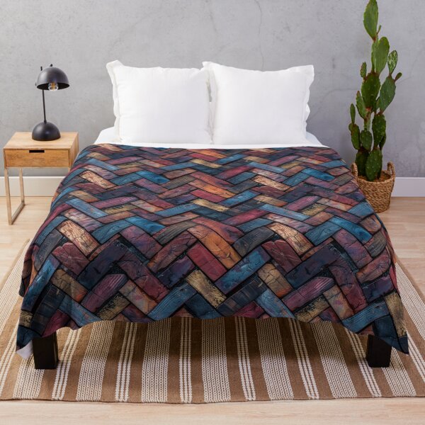 Item preview, Distressed Wooden Herringbone Pattern in Various Colors designed and sold by NTGUILTY.