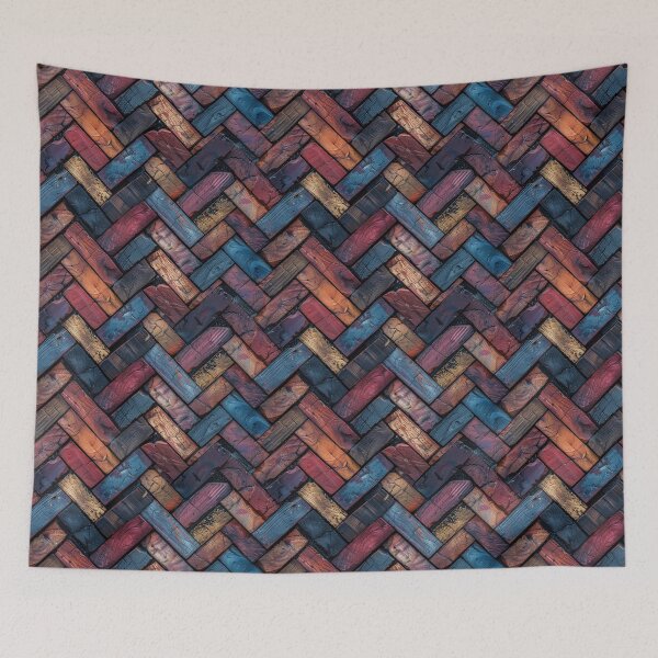 Item preview, Distressed Wooden Herringbone Pattern in Various Colors designed and sold by NTGUILTY.