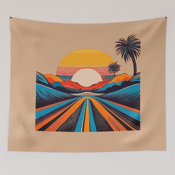 Item preview, Bold style 70s retro sunset nostalgic tee  designed and sold by JumWow.