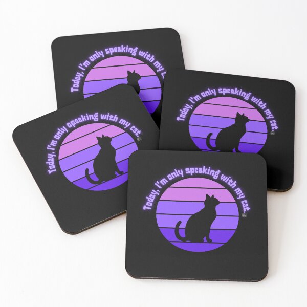 Item preview, Only Speaking to My Cat – Funny Cat Retro Design in Purple designed and sold by SzaszkeszOne.